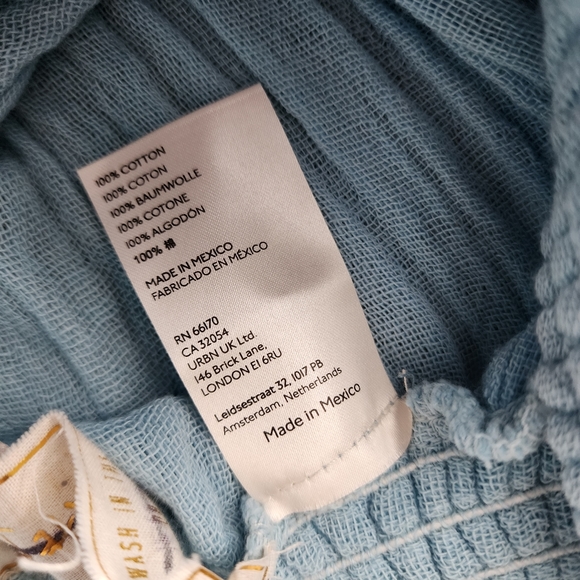 New Free People Jen's Pirate Booty Blue Gauze Maxi Skirt - Picture 9 of 12